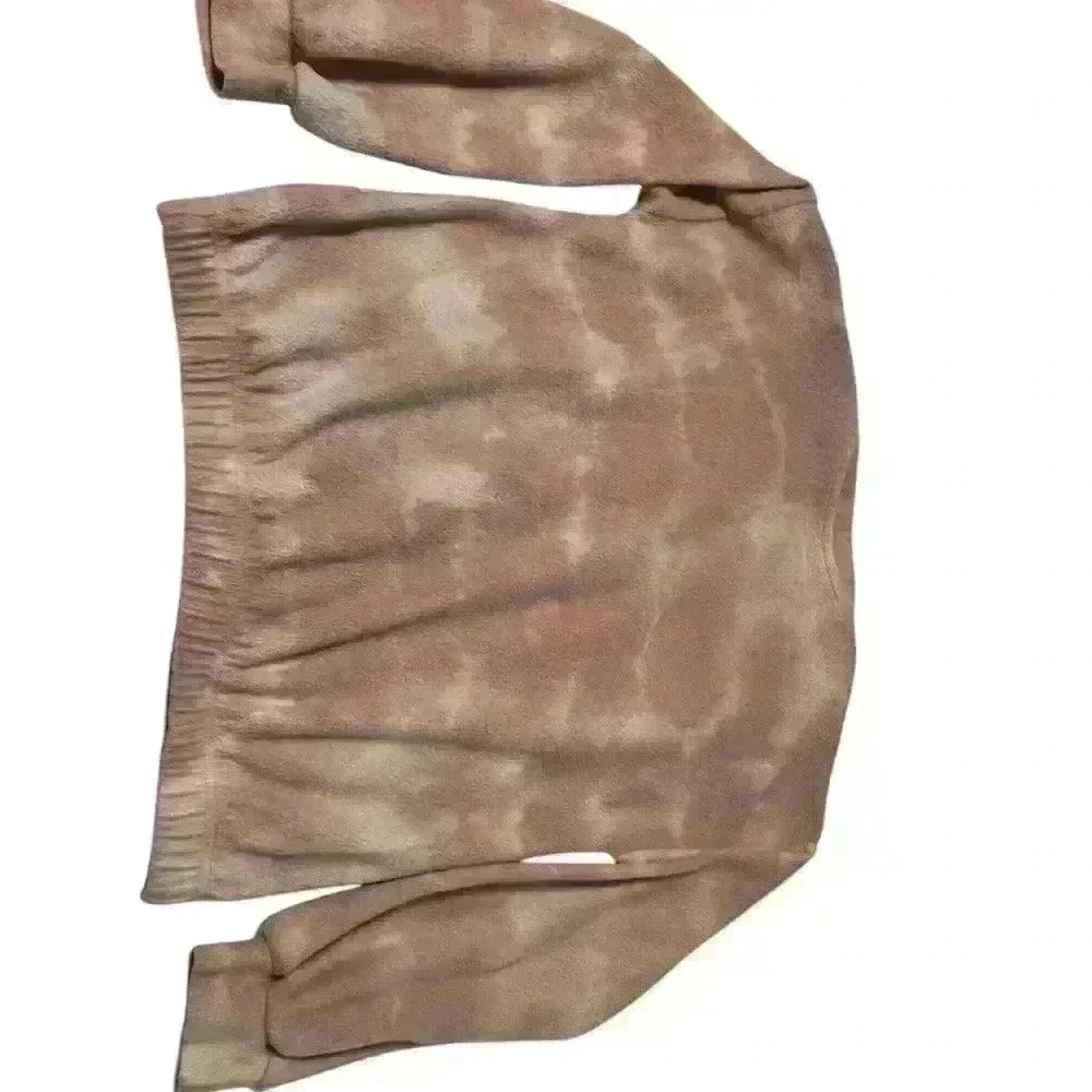 Abercrombie kids pink/brown Tie-Dye Pull over Fleece girls size 11/12